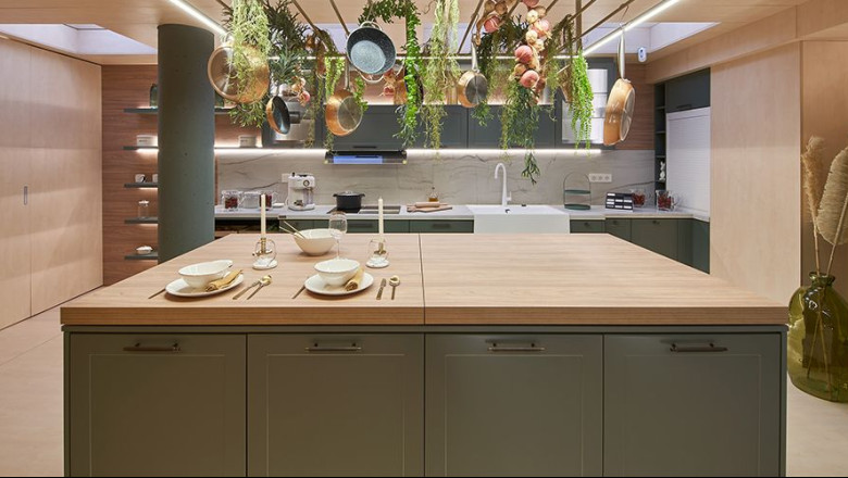 bodelec cocinas baus lacado showroom barcelona exposicion