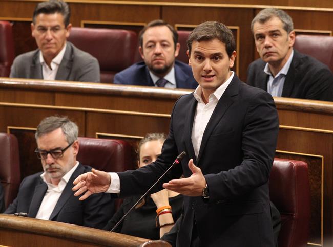 Albert Rivera, desde su escaño | EUROPA PRESS ep albert rivera desdeescano 20180213204302