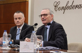 ep archivo   el presidente de la cep jorge cebreiros y el economista anton costas durante el