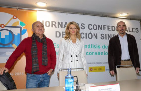 ep archivo   i d el secretario general de ugt pepe alvarez la vicepresidenta segunda y ministra de