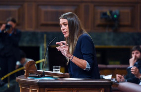 ep archivo   la diputada y portavoz de junts miriam nogueras durante la primera sesion del debate de