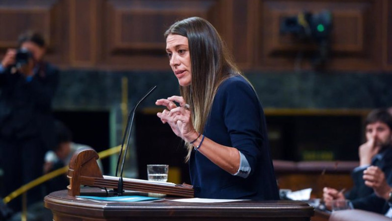ep archivo   la diputada y portavoz de junts miriam nogueras durante la primera sesion del debate de