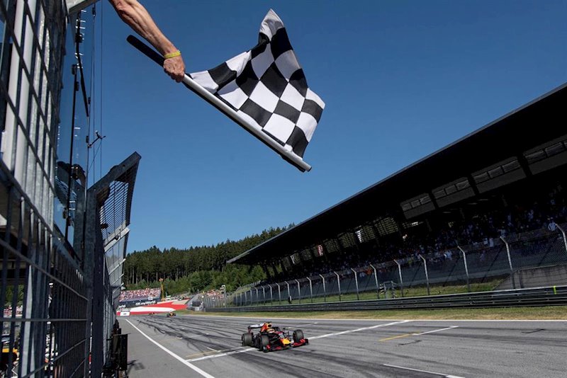 ep bandera a cuadros en el gran premio de austria de formula 1