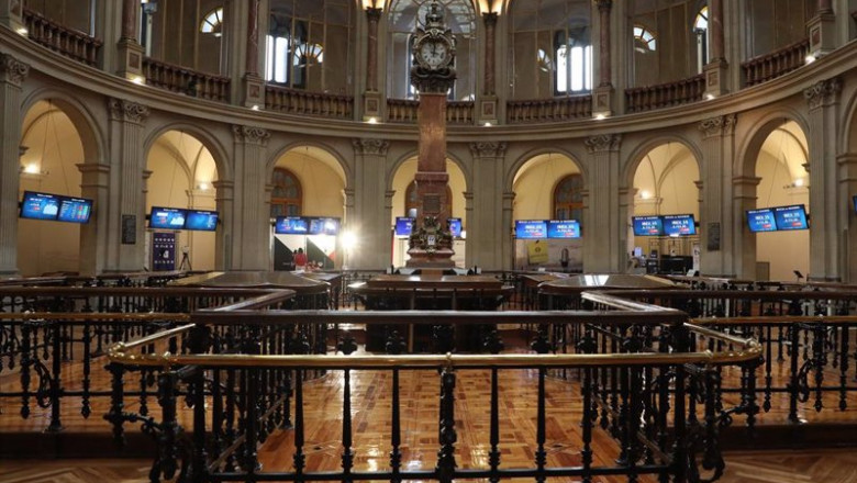 Interior del Palacio de la Bolsa, a 22 de abril de 2022, en Madrid (España). | Marta Fernández - Europa Press ep interior del palacio de la bolsa a 22 de abril de 2022 en madrid espana 20220505181603