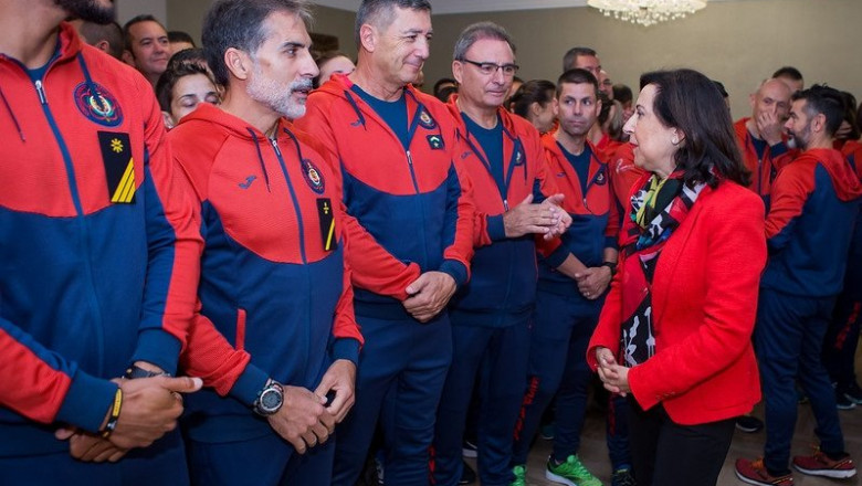 La ministra de Defensa en funciones, Margarita Robles, despide a los atletas militares que competirán en los Juegos Mundiales de Wuha | MINISTERIO DE DEFENSA ep la ministra de defensa en funciones margarita robles despide a los atletas militares que