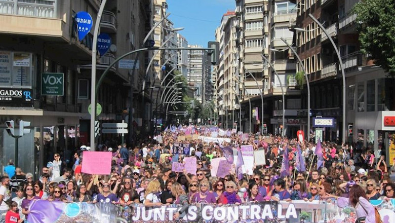 ep manifestacion del 8m de esta manana en murcia