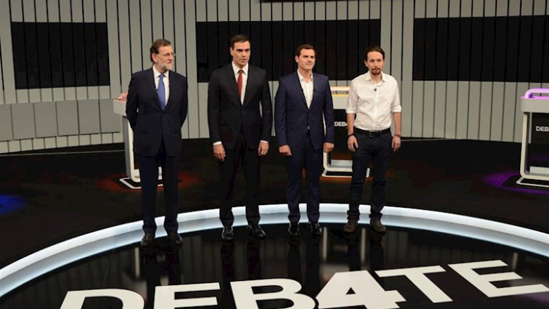 ep mariano rajoy pp pedro sanchez psoe albert rivera ciudadanos y pablo iglesias unidas podemos en