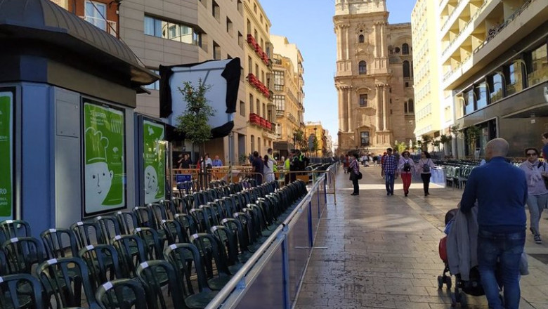 Recorrido Oficial de la Semana Santa de Málaga, sillas, Catedral, | EUROPA PRESS - Archivo ep recorrido oficial de la semana santa de malaga sillas catedral