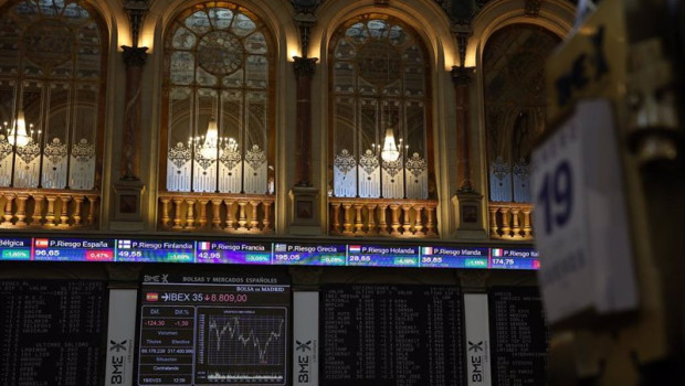 ep un panel del ibex 35 en el palacio de la bolsa a 19 de enero de 2023 en madrid espana