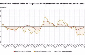 ep variacion anual de los precios de exportacion e importacion en espana hasta enero de 2021 ine