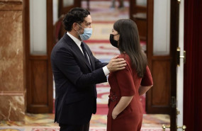ep archivo   el diputado del pp guillermo mariscal y la portavoz de vox en el congreso macarena
