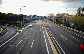 ep carretera de la m-30 de madrid a la altura del puente de los franceses sin apenas circulacion