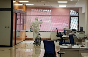 ep efectivo de la ume realiza labores de desinfeccion en los juzgados de plaza castilla y en