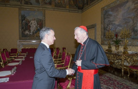 ep el lehendakari inigo urkullu recibido por el secretario de estado del vaticano cardenal pietro