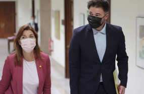 ep el portavoz parlamentario de la erc gabriel rufian d se dirige a una junta de portavoces en el