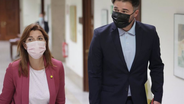 ep el portavoz parlamentario de la erc gabriel rufian d se dirige a una junta de portavoces en el