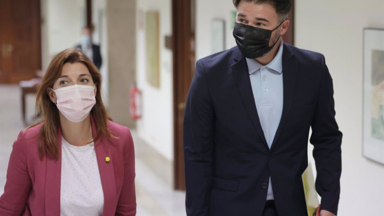 ep el portavoz parlamentario de la erc gabriel rufian d se dirige a una junta de portavoces en el
