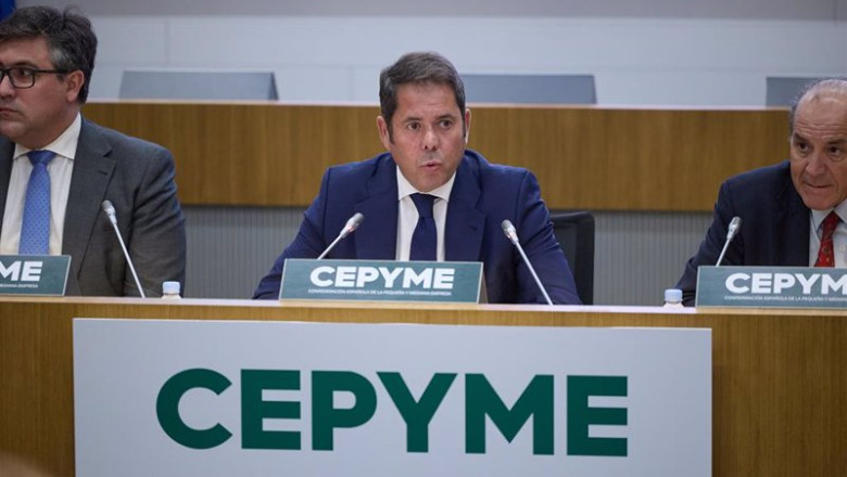ep el presidente de cepyme gerardo cuerva c interviene durante la inauguracion de unas jornadas de ep el presidente de cepyme gerardo cuerva c interviene durante la inauguracion de unas jornadas de