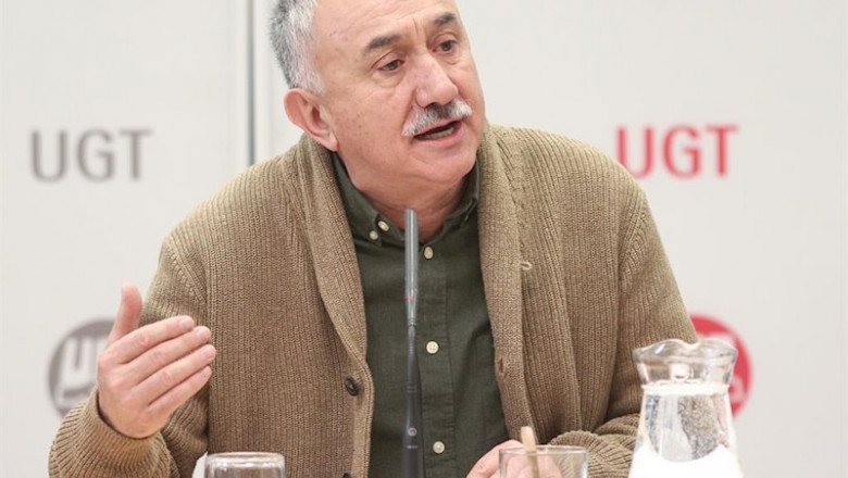 ep el secretario general de ugt pepe alvarez ofrece una rueda de prensa informativa para analizar la