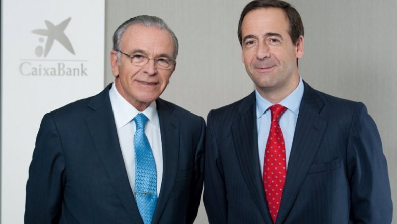 ep isidre faine junto a gonzalo gortazar caixabank