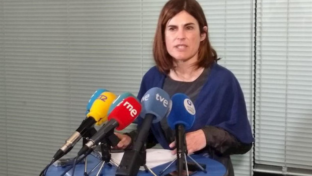 ep la candidata a lehendakari de podemos euskadi miren gorrotxategi en rueda de prensa en bilbao