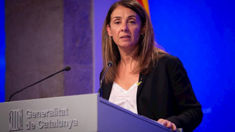 ep la consellera de la presidencia y portavoz del gobierno meritxell budo interviene en rueda de