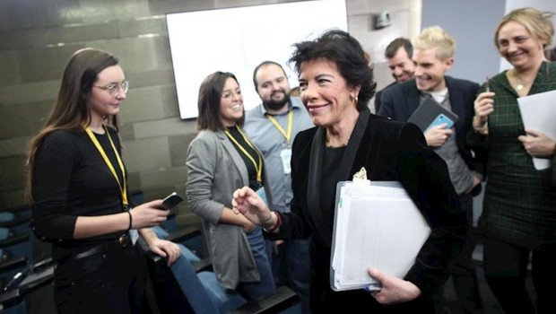 ep la ministra de educacion y formacion profesional isabel celaa tras una rueda de prensa posterior