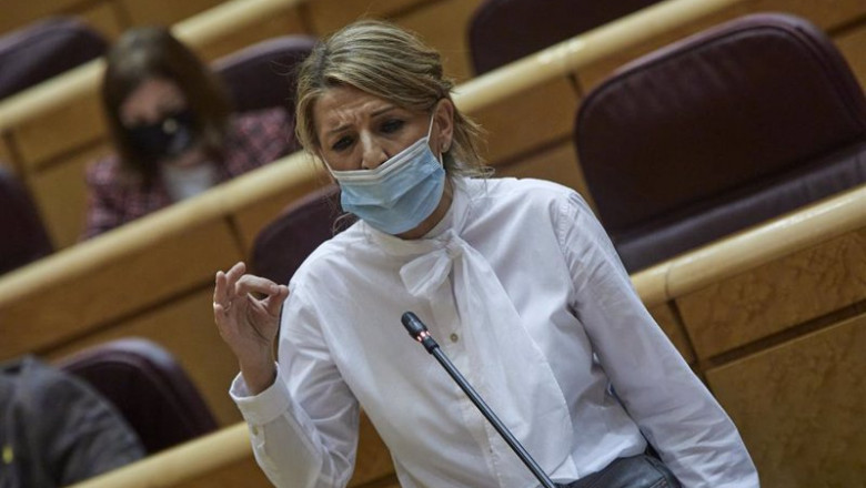 La ministra de Trabajo, Yolanda Díaz | EUROPA PRESS/J. Hellín. POOL - Europa Press ep la ministra de trabajo yolanda diaz interviene durante una sesion de control al gobierno en el