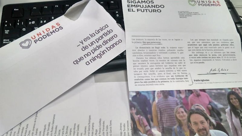 ep propaganda de unidas podemos para el 10 de noviembre