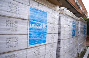 ep reparto de suministros de unicef en espana
