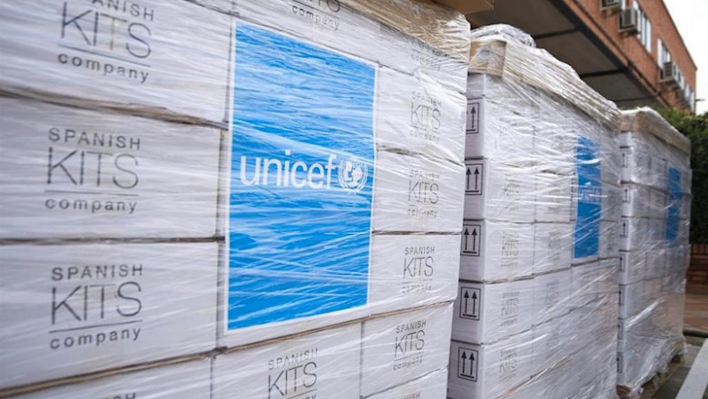 ep reparto de suministros de unicef en espana ep reparto de suministros de unicef en espana