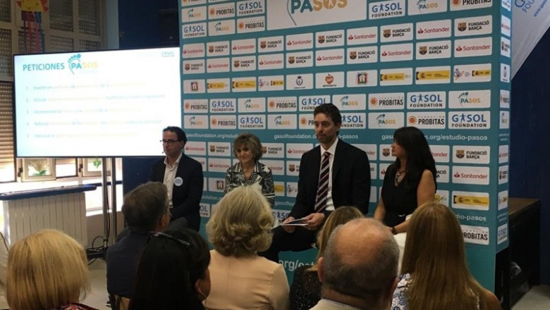 Rueda de prensa de presentación del estudio PASOS de la Fundación Pau Gasol | GASOL FOUNDATION/TWITTER ep rueda de prensa de presentacion del estudio pasos de la fundacion pau gasol
