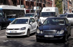 ep trafico en una centrica calle de madrid