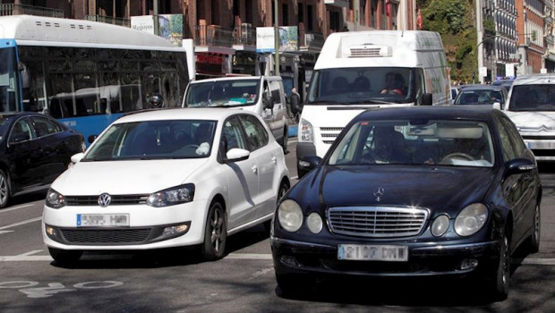ep trafico en una centrica calle de madrid