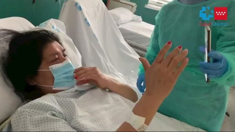 ep una madre y su hija ambas ingresadas en el 12 de octubre hablan por videoconferencia