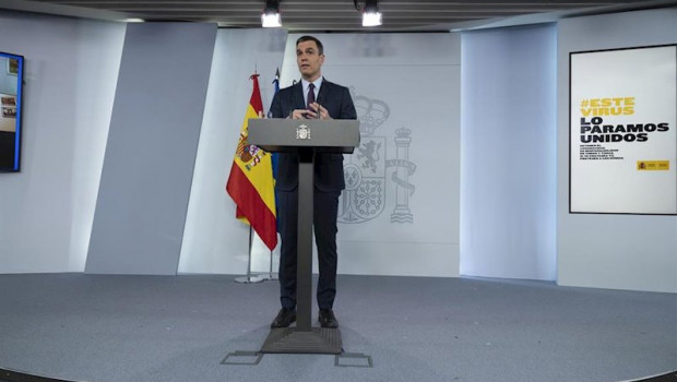 ep comparecencia del presidente del gobierno pedro sanchez por la crisis del coronavirus en madrid