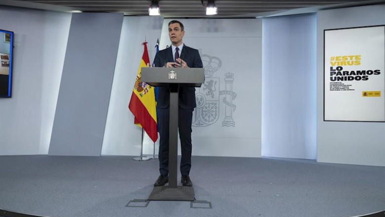 ep comparecencia del presidente del gobierno pedro sanchez por la crisis del coronavirus en madrid ep comparecencia del presidente del gobierno pedro sanchez por la crisis del coronavirus en madrid