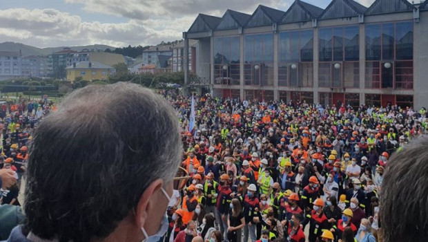 ep concentracion de los trabajadores de alcoa en xove lugo