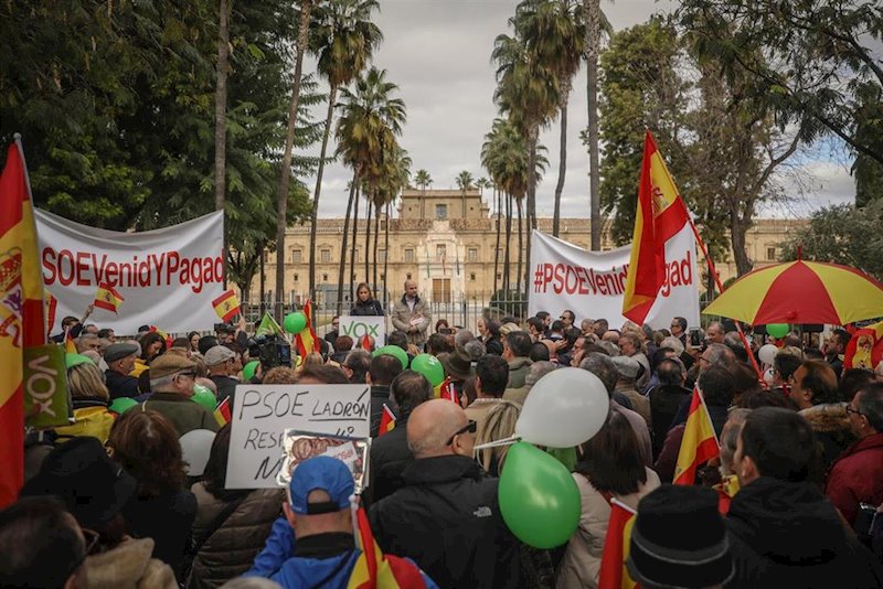 ep concentracion de vox este sabado en sevilla bajo el lema psoe devuelve el dinero de los ere