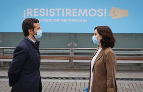 ep el lider del pp pablo casado junto a la presidenta de la comunidad de madrid isabel diaz ayuso