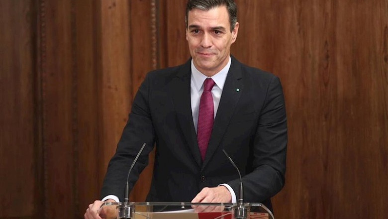 ep el presidente del gobierno en funciones pedro sanchez durante su intervencion en el acto de 20200103112804