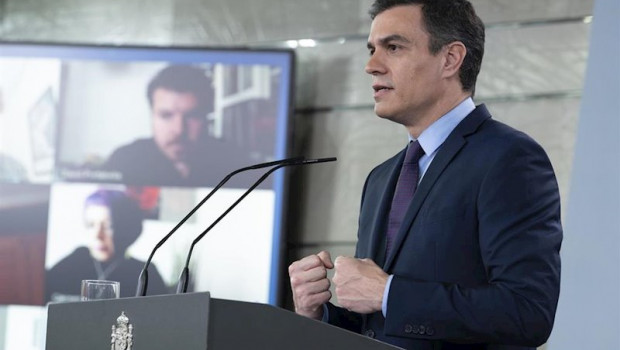 ep el presidente del gobierno pedro sanchez durante una rueda de prensa en madrid espana a 12 de