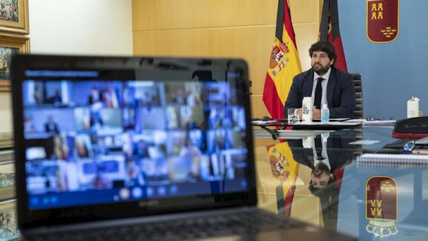 ep el presidente regional fernando lopez miras en la videoconferencia de presidentes autonomicos