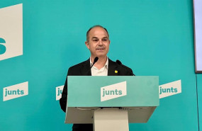 ep el secretario general de junts jordi turull en una rueda de prensa desde la sede del partido