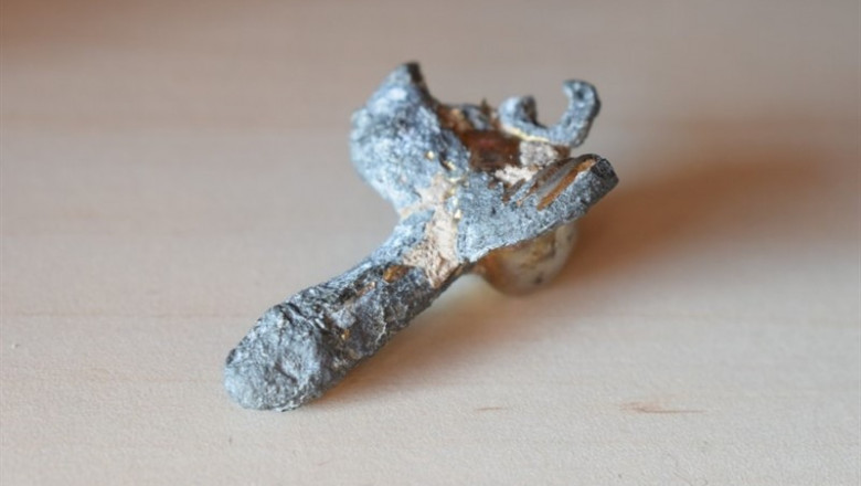 Imagen del amuleto romano en forma de falo alado que dataría del siglo I d.C. Hallado en la Bahía de Mazarrón | AYUNTAMIENTO DE MAZARRÓN ep imagen del amuleto romano en forma de falo alado que dataria del siglo i dc hallado en la bahia