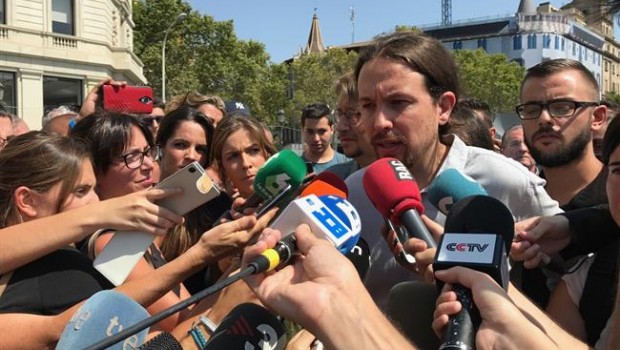 ep liderpodemos pablo iglesias atiendelos mediosbarcelona
