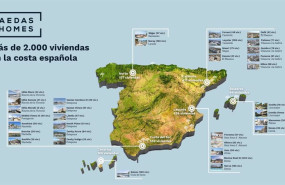 ep mapa de distribucion de la oferta de viviendas de aedas homes en el litoral espanol