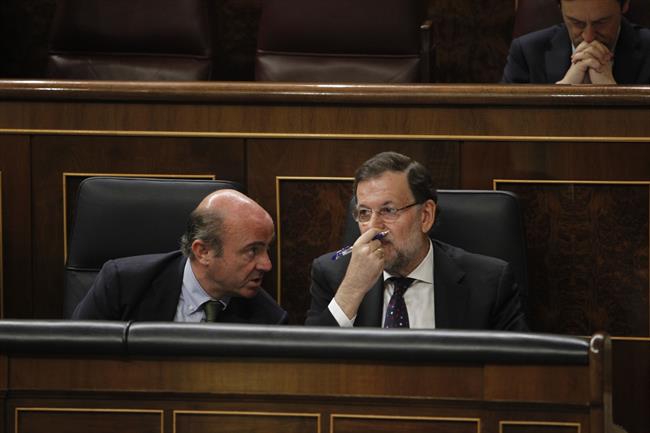 Mariano Rajoy y Luis De Guindos en el Congreso | EUROPA PRESS ep mariano rajoyluisguindoscongreso