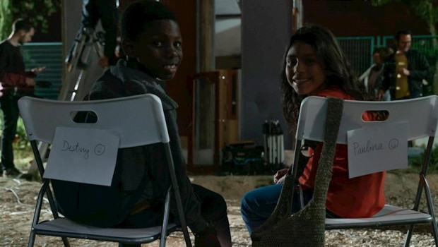 ep paulina y destiny los dos protagonistas del cortometraje refugio de cear dirigido por juan