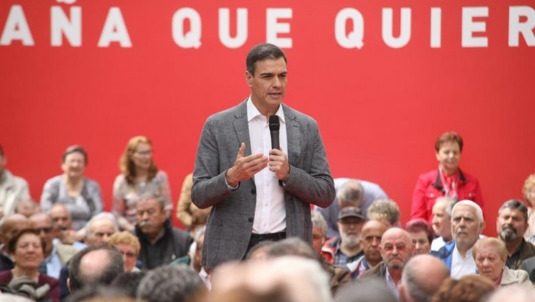 Pedro Sánchez, en un mitin | PSOE ep pedro sanchez enmitin 20190415131602